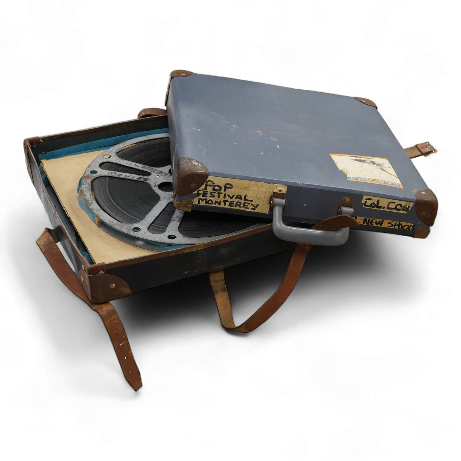 Two 32mm cinema film reels, understood to relate to a documentary regarding the Monterey Music Festival and possibly containing rare footage of Jimi Hendrix